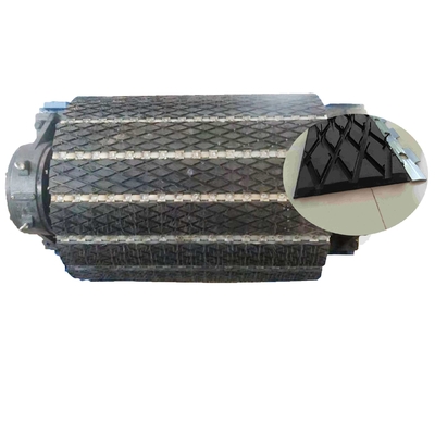 Weld On Conveyor Pulley Lagging Lagging Replacement Slided Diamond Rubber Lagging Sheet
