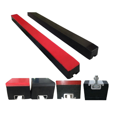 แถบกระแทกสไลด์ยาง UHMW-PE ที่ทนต่อการขัดถูสำหรับอุตสาหกรรมการขุดสายพานลำเลียง