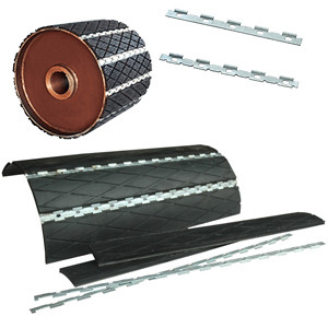 Drive Pulley Herringbone Rubber Lagging Conveyor Pulley Drum Slide Lagging