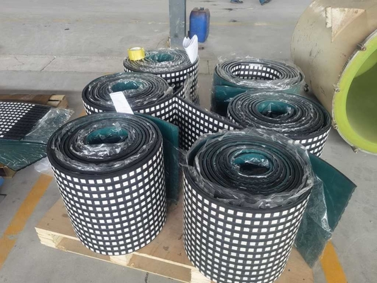 สายพานลำเลียงยางเซรามิกล้าหลัง CN Bonding Layer สายพานลำเลียงดรัมปกคลุมด้วยวัตถุฉนวน